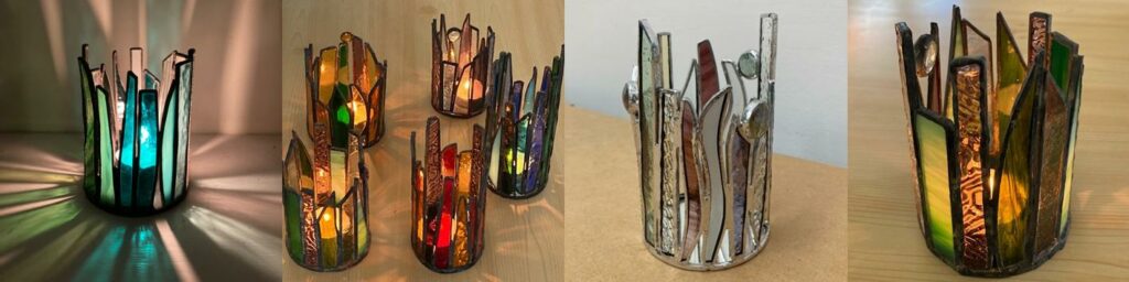 Make a stained glass tealight holder at Zantium Studios
