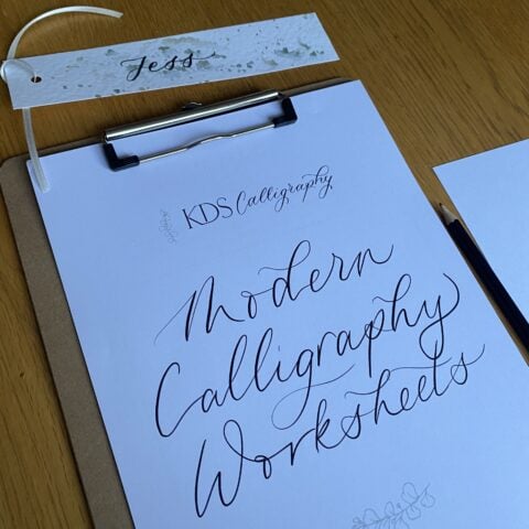 Modern Calligraphy course at Zantium Studios with KDS Calligraphy