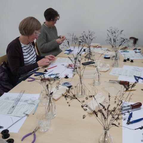 Wire Seed Heads Workshop at Zantium Studios Peak District