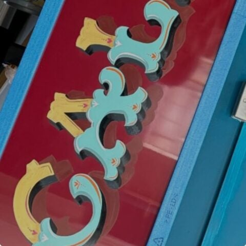 Signwriting course at Zantium Studios, Derbyshire with Allie Paints Signs